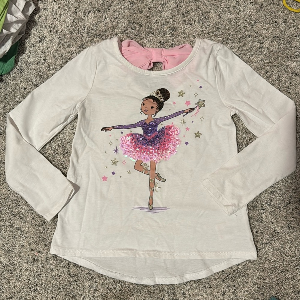 Girls long sleeve ballet shirt
